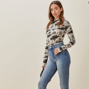 Reformation Bailey Top in Elysian Size Medium